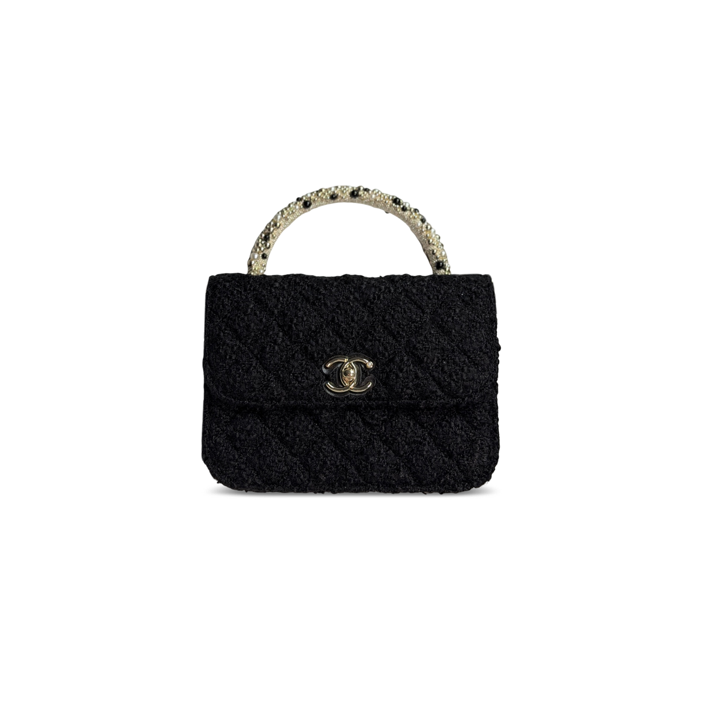 CHANEL CLUTCH WITH CHAIN TWEED (17.5*14*5.5cm)